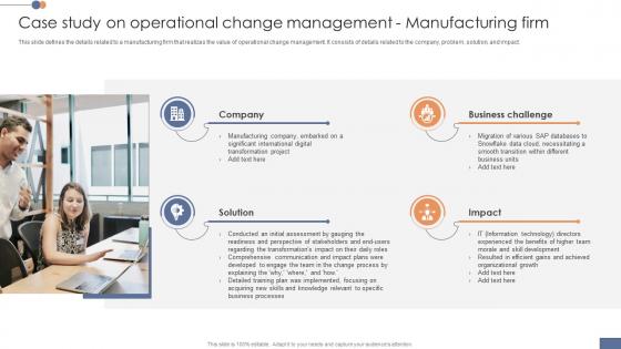 Case Study On Operational Change Management Operational Transformation Initiatives CM SS V