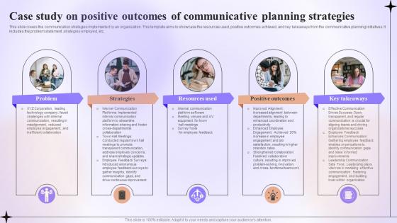Case Study On Positive Outcomes Of Communicative Planning Strategies