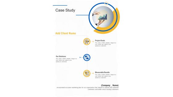 Case Study Online And Offline Marketing Proposal One Pager Sample Example Document