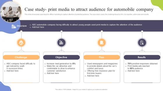 Case Study Print Media To Attract Audience Increasing Sales Through Traditional Media