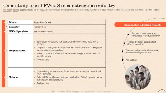 Case Study Use Of Fwaas In Construction Industry Firewall As A Service Fwaas