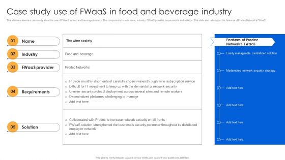 Case Study Use Of Fwaas In Food And Beverage Industry Firewall Virtualization