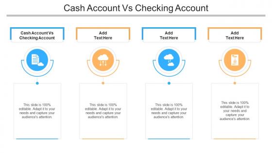 Cash Account Vs Checking Account In Powerpoint And Google Slides Cpb
