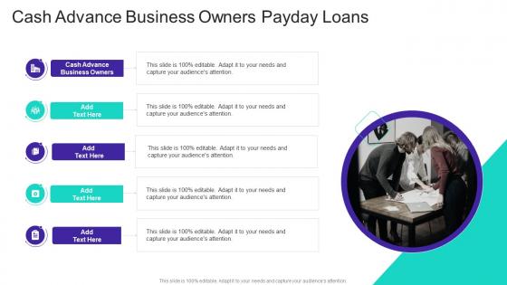 Cash Advance Business Owners Payday Loans In Powerpoint And Google Slides Cpb