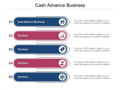 Cash advance business ppt powerpoint presentation styles maker cpb