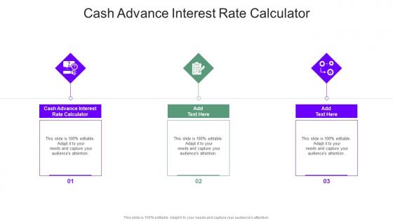 Cash Advance Interest Rate Calculator In Powerpoint And Google Slides Cpb