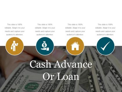 Cash advance or loan ppt icon
