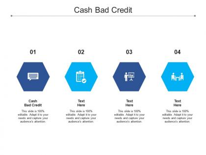 Cash bad credit ppt powerpoint presentation infographic template graphics pictures cpb