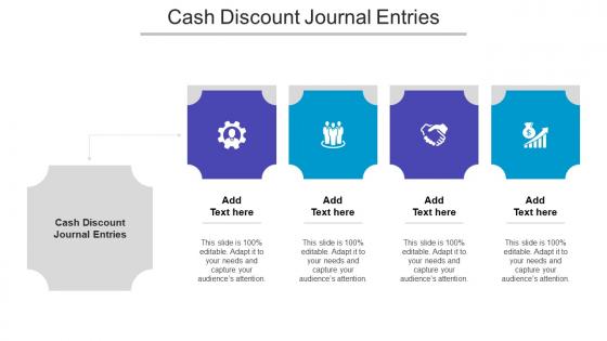 Cash Discount Journal Entries Ppt Powerpoint Presentation Portfolio Sample Cpb