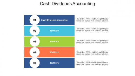 Cash dividends accounting ppt powerpoint presentation portfolio template cpb