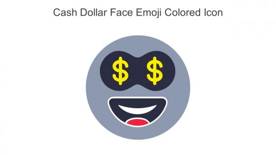 Cash Dollar Face Emoji Colored Icon In Powerpoint Pptx Png And Editable Eps Format
