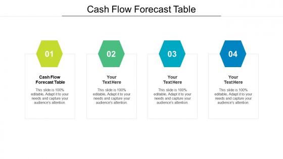 Cash flow forecast table ppt powerpoint presentation portfolio professional cpb