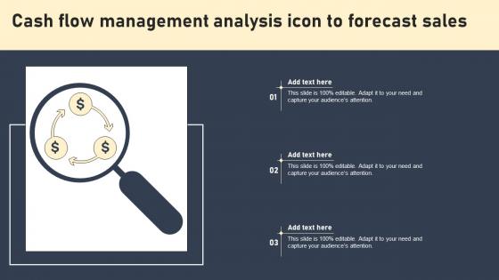 Cash Flow Management Analysis Icon To Forecast Sales