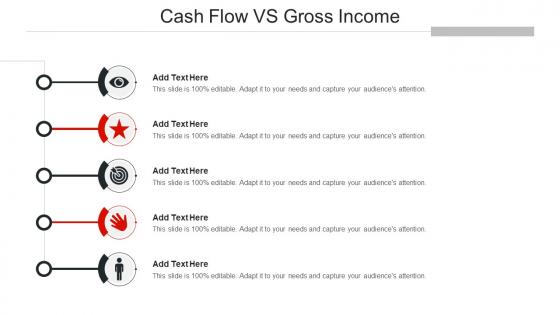 Cash Flow Vs Gross Income Ppt Powerpoint Presentation Summary Graphics Pictures Cpb