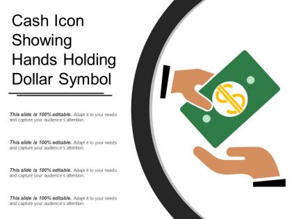 Cash icon showing hands holding dollar symbol