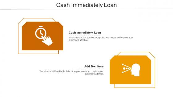 Cash Immediately Loan Ppt Powerpoint Presentation Show Images Cpb