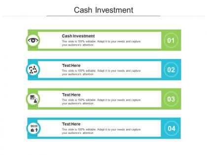 Cash investment ppt powerpoint presentation slides icons cpb