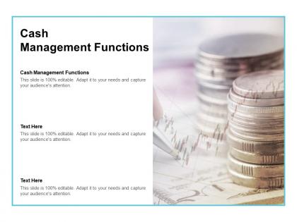 Cash management functions ppt powerpoint presentation outline slide portrait cpb