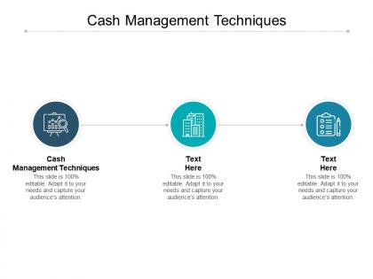 Cash management techniques ppt powerpoint presentation portfolio visuals cpb