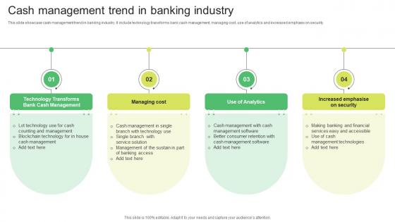 Cash Management Trend In Banking Industry