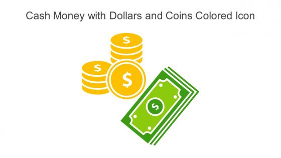 Cash Money With Dollars And Coins Colored Icon In Powerpoint Pptx Png And Editable Eps Format