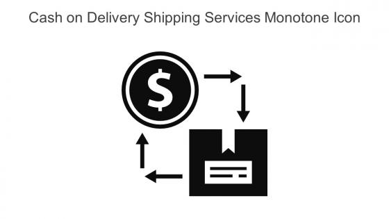 Cash On Delivery Shipping Services Monotone Icon In Powerpoint Pptx Png And Editable Eps Format