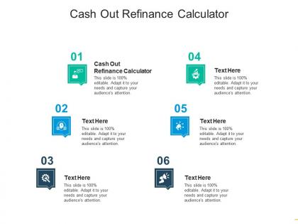Cash out refinance calculator ppt powerpoint presentation infographics display cpb