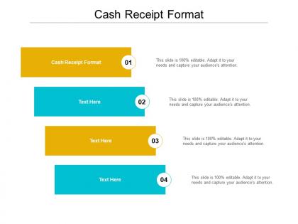 Cash receipt format ppt powerpoint presentation tips cpb