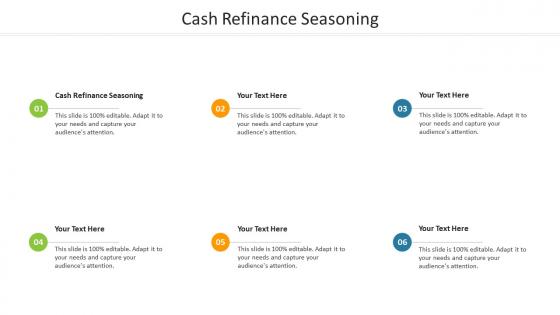 Cash refinance seasoning ppt powerpoint presentation summary slide cpb