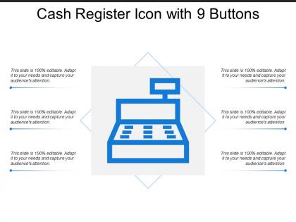 Cash register icon with 9 buttons