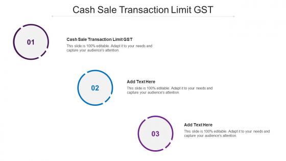 Cash Sale Transaction Limit GST Ppt Powerpoint Presentation Backgrounds Cpb