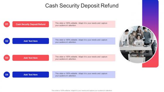 Cash Security Deposit Refund In Powerpoint And Google Slides Cpb