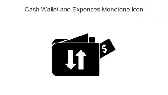 Cash Wallet And Expenses Monotone Icon In Powerpoint Pptx Png And Editable Eps Format
