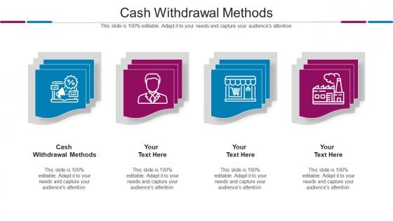 Cash Withdrawal Methods Ppt Powerpoint Presentation Summary Example Cpb