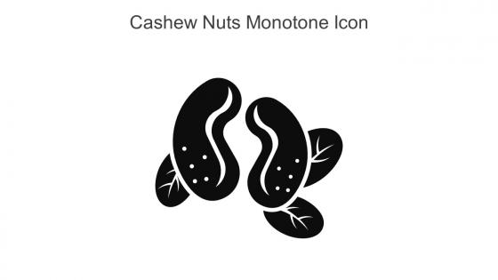 Cashew Nuts Monotone Icon In Powerpoint Pptx Png And Editable Eps Format