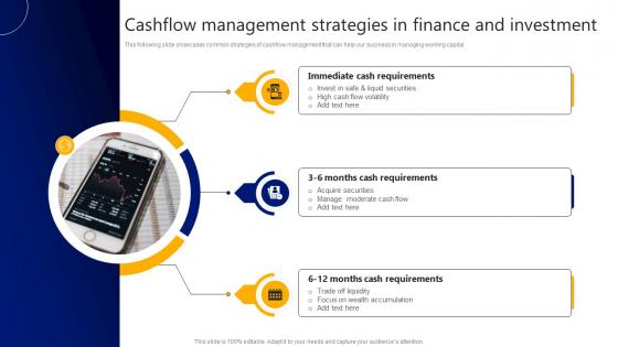 Cashflow Management Strategies In Finance And Investment