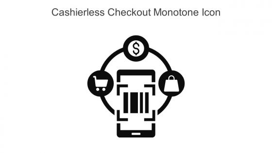 Cashierless Checkout Monotone Icon In Powerpoint Pptx Png And Editable Eps Format