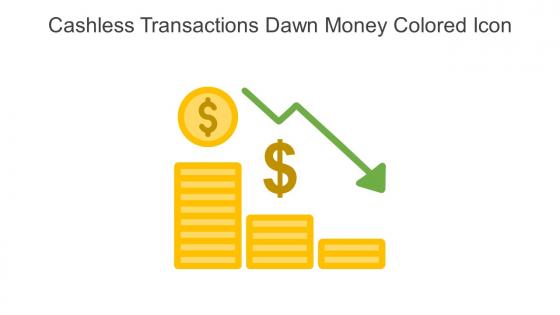 Cashless Transactions Dawn Money Colored Icon In Powerpoint Pptx Png And Editable Eps Format