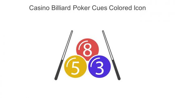 Casino Billiard Poker Cues Colored Icon In Powerpoint Pptx Png And Editable Eps Format