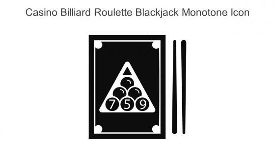 Casino Billiard Roulette Blackjack Monotone Icon In Powerpoint Pptx Png And Editable Eps Format