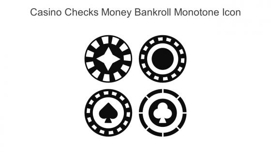 Casino Checks Money Bankroll Monotone Icon In Powerpoint Pptx Png And Editable Eps Format