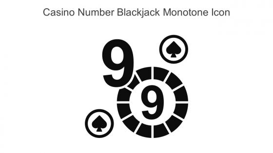 Casino Number Blackjack Monotone Icon In Powerpoint Pptx Png And Editable Eps Format