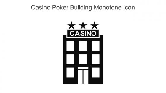 Casino Poker Building Monotone Icon In Powerpoint Pptx Png And Editable Eps Format