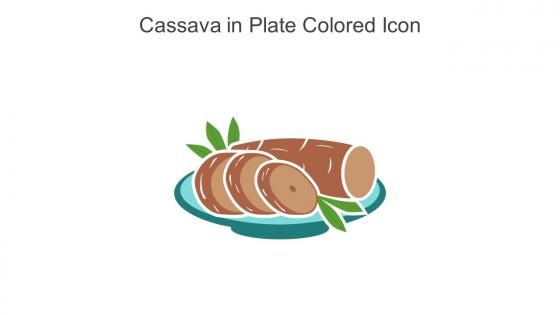 Cassava In Plate Colored Icon In Powerpoint Pptx Png And Editable Eps Format