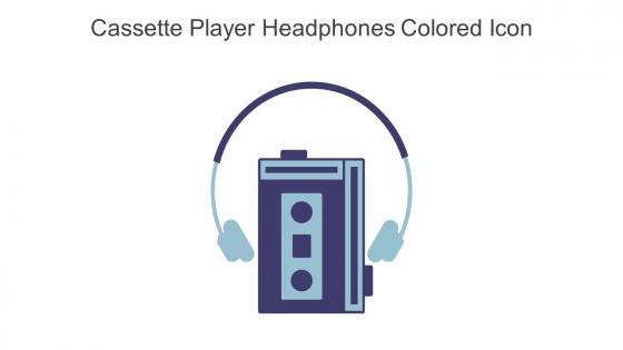 Cassette Player Headphones Colored Icon In Powerpoint Pptx Png And Editable Eps Format