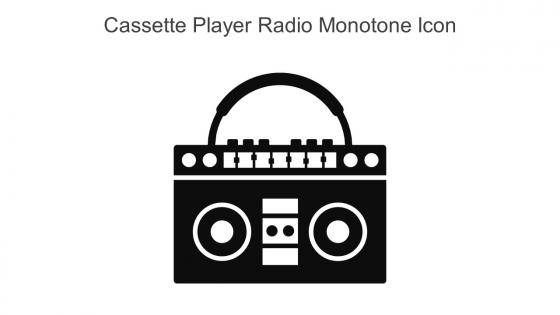 Cassette Player Radio Monotone Icon In Powerpoint Pptx Png And Editable Eps Format