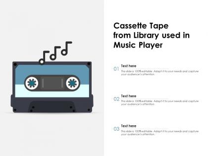 Cassette tape from library used in music player
