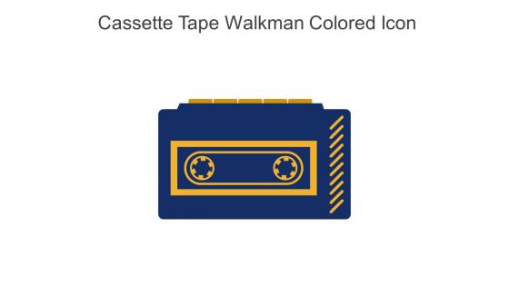 Cassette Tape Walkman Colored Icon In Powerpoint Pptx Png And Editable Eps Format