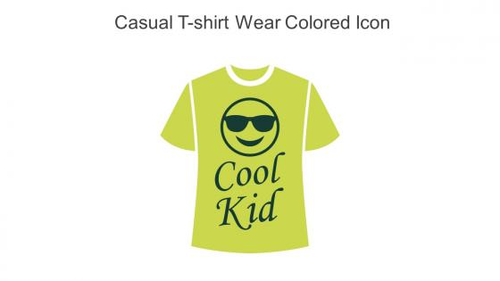 Casual T Shirt Wear Colored Icon In Powerpoint Pptx Png And Editable Eps Format