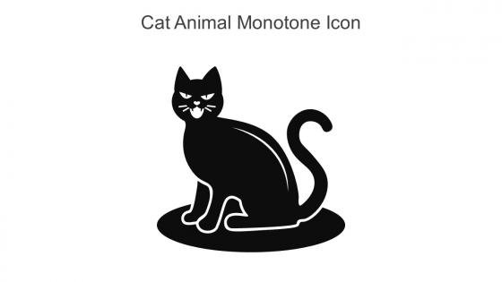 Cat Animal Monotone Icon In Powerpoint Pptx Png And Editable Eps Format